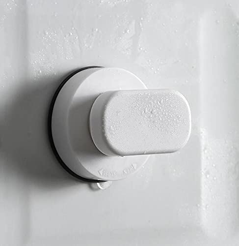 KAFENDA Adhesivo fuerte ventosa manijas de puertas y ventanas de vidrio. Cocina, nevera, cajonera, mueble tirador. agarraderas de baño, manijas sin agujeros, ventosas(Blanco)