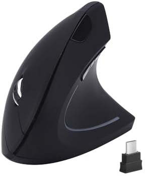 Fonicer Type C vertical Wireless Mouse, 2.4G USB C Wireless Mouse, Ergonomic Mouse with Type C Receiver for MacBook, Computer, Laptop and All Type C Devices
