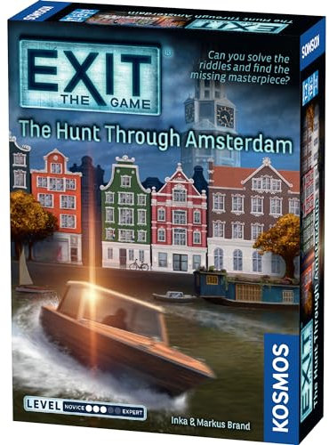 Thames & Kosmos EXIT The Hunt Through Amsterdam Escape Room Kartenspiel, Mystery- und Puzzle-Abenteuer für Kinder und Erwachsene ab 12 Jahren, Familienspielabend, 1–4 Spieler, ideal zum Verschenken