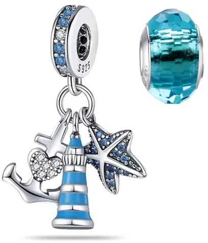 HappyStar Charme Argent Sterling 925 Femmes Perles Charm,Compatible PourPandora & Européen les bracelets et les colliers Charms de,Cadeaux pour femmes。
