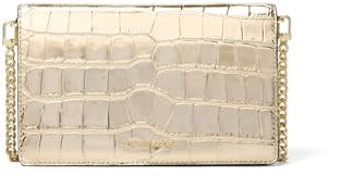 Michael Kors Borsa a tracolla da donna Jet Set Medium con catena e patta oro pallido M