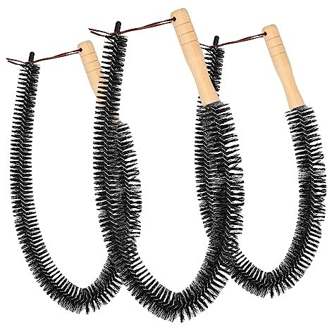 Healeved 3pièces Brosse De Nettoyage Pour Radiateur Lot Manche Bois Pour Enlever La Poussière Peluches Des Fentes Et Aération