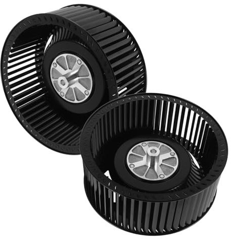 2pcs Range Hood Blower Wheel Black Metal Replacement Parts | Quiet Ventilation, Sturdy Build, Easy-fit Design, Appliance Accessories for Kitchen Extractor Systems
