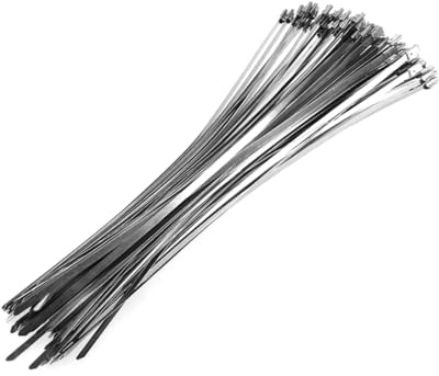 Angoily 101pezzi Fascette Metalliche Auto-bloccanti Acciaio Inossidabile Per Tubi E Cavi Resistente Calore E Corrosione Per Applicazioni Industriali