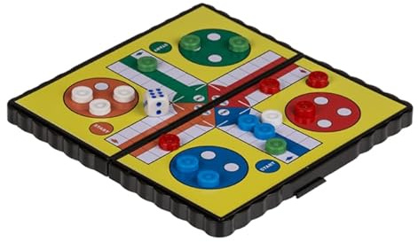 Magnetische Reisespiele, Mini, Damen, Parchi, Schach, drei in Streifen, Halma, 13 x 7 cm (Flicken)