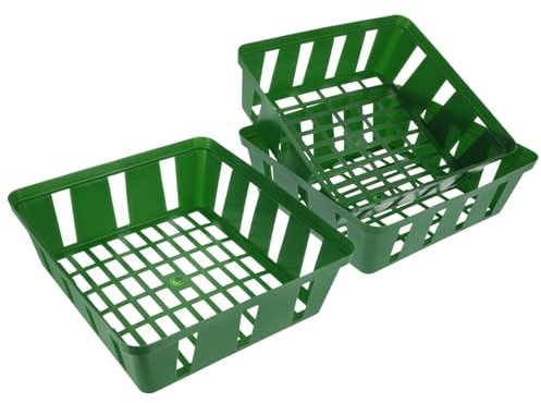 Happyyami 3pezzi Cestini di Plastica per Vivai Vasi per Piante per Giardinaggio Versatile per Fiori e Verdure Facile da Pulire e Conservare