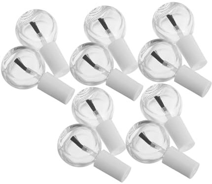 Beaupretty 10pcs Nail Polish Storage Bottles Glass Containers Brush Cap Refill Supply for Diy Art