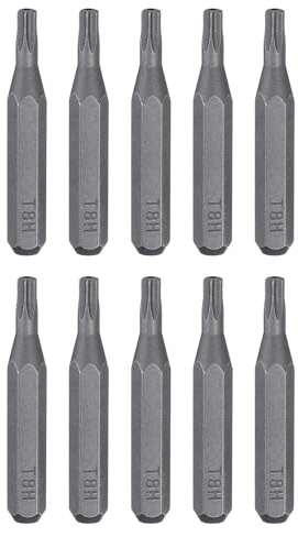 QUARKZMAN 10pz Punte Cacciavite T8H Torx S2 Acciaio per Cacciaviti | 5/32 Esagonale 28mm Lunghezza Stelle Magnetiche a 6 Punti Testa Esagonale, Elettrici Manuali Riparazione