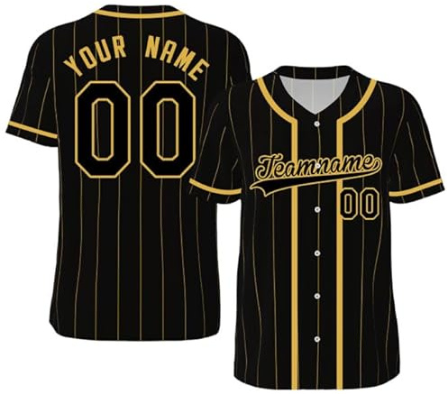 Maillot de Baseball Personnalisé Imprimé Nom Numéro Chemises de Baseball Chemise à Boutons pour Hommes/Femmes/Jeunes S-4XL
