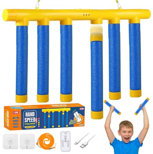 Dandin Catching Sticks Game Hand Speed Challenge Toy Reaction Game 3 Speed | Falling Sticks Drop Stick Game, Reflective Challenge Game Hand-Eye Coordination Gift For Birthday Christmas