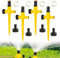 4 Pezzi Irrigatore per Giardino, 360 °Irrigazione Giardino, irrigazione Prato Regolabile, Irrigatore Automatica, Irrigatore Settore irrigatori Prato, per Ortaggi Prato Piante (Giallo)