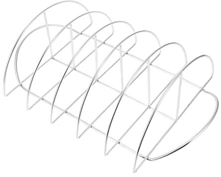 iplusmile Grille De Barbecue en Acier Inoxydable pour Steak Et Viande, Support Robuste Demi-Lune, Outil Extérieur Résistant Et Facile d'entretien pour Grillades Savoureuses