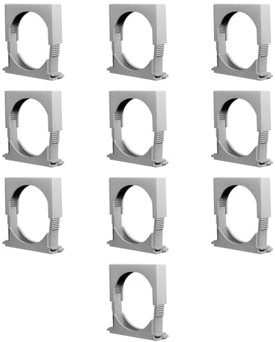 10 pezzi Clip fissatubo a morsetto, adatto per tubo rigido diametro 23 25 28 30 32 35 mm, fissaggio rapido, supporto per tubi rigidi, fermacavo, tubazioni, impianto elettrico, in tecnopolimero
