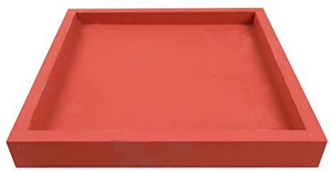 Square Clay Plant Stand & Saucer Set - Durable Plant Water Tray for Living Room & Outdoor Use - Ideal Pot Base for Houseplants & Garden Decor