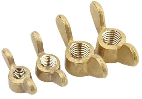 Metrische Flügelmuttern aus Messing M3 M4 M5 M6 M8 M10 M12 M14 Handschraubenmutter(M5-5pcs)