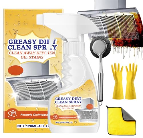 Rotateepic Foam Cleaner, Heavy Oil Stain Cleaners Kitchen, Greasy Dirt Degreaser Clean Spray, Multifunctional Powerful Kitchen Foam Cleaners, for Oven, Household, Stove & More. (1Pcs)