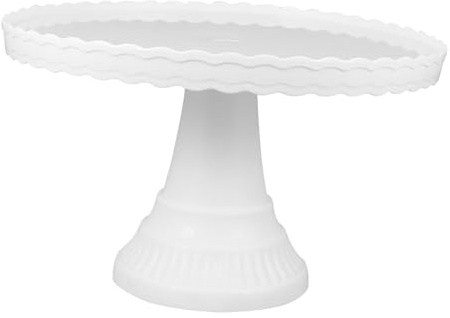 DECORNIJIA Alzatina Torta Bianca in Plastica PP, Espositore Cupcake | Dolci, Pasticcini, Cioccolato e Caramelle, Compleanno e Matrimonio, Stile Elegante