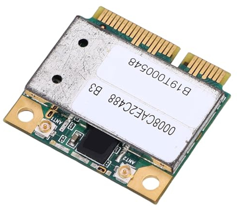 Tosuny Tarjeta WiFi de Banda Dual AR5BHB92 / AR9280, Adaptador de Red Inalámbrica de 300Mbps con Interfaz Mini PCIe de 2.4GHz de 5 GHz, para OS de Escritorio para Computadora Portátil