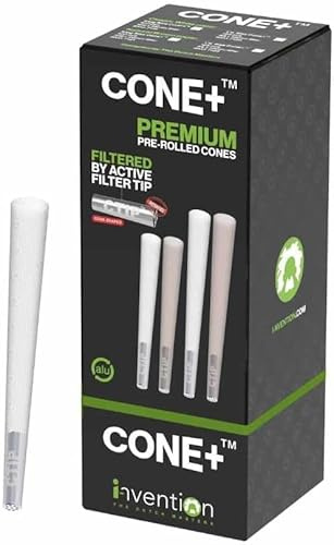 CONE+ 100 x King Size Cones mit CTIP Aktivkohlefilter - konische vorgerollte Hülsen - Pre Rolled Cones