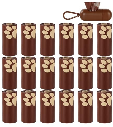 Kattavföringspåsar - 270 doftande chokladdoftande med dispenser, doftande hundbajspåsar | för promenader resor gräsmatta trädgård picknick