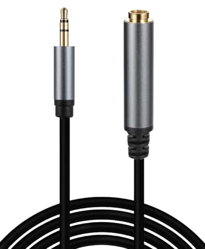 LUDHEP Adattatore Jack Cuffie 3,5mm Maschio a 6,35mm Femmina, Cavo Adattatore Jack Audio Stereo con Spine Dorate per Cuffie, Altoparlanti, Pianoforte, 30 cm