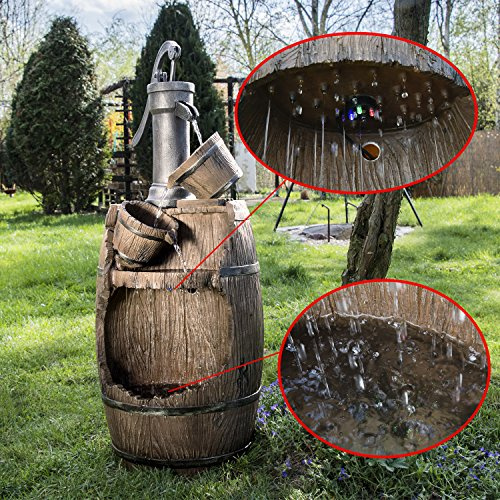 Köhko® Gartenbrunnen mit Regenfalleffekt Dölitz 13014 Springbrunnen Wasserspiel