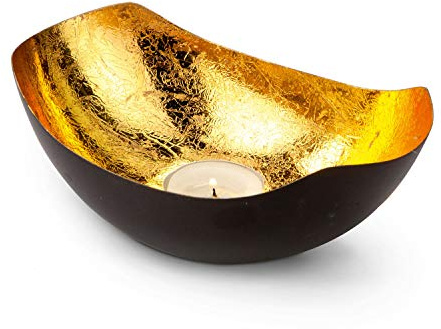 ROMINOX presentartiklar värmeljushållare//med guldfoliefoder, jul, grillfest, alla hjärtans dag, mors dag; olika mönster (Kaula (ca 16,3 x 11,1 x 6 cm))