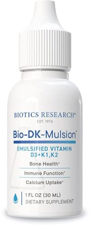 BIOTICS RESEARCH Bio-DK-Mulsion™ Liquid Vitamin D3 5000 IU, K1,K2 300mcg