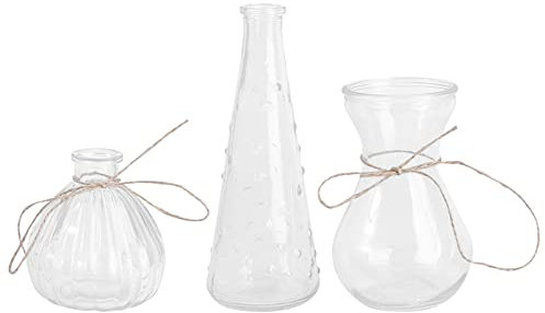 BESPORTBLE 3stücke Glasvase Für Blumenarrangements Rustikale Tischvase Als Vasendekoration Langlebiger Blumenvase Aus Hochwertigem Material