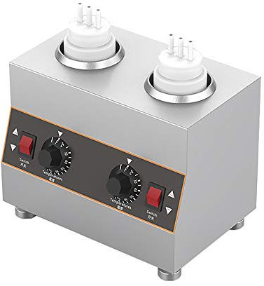 Electric Food Sauce Warmer Heater Multifunction Commercial Jam Heat Preserving Machine Butter Cheese Fondue Warmer with Sauce Bottles for Catering and Restaurant