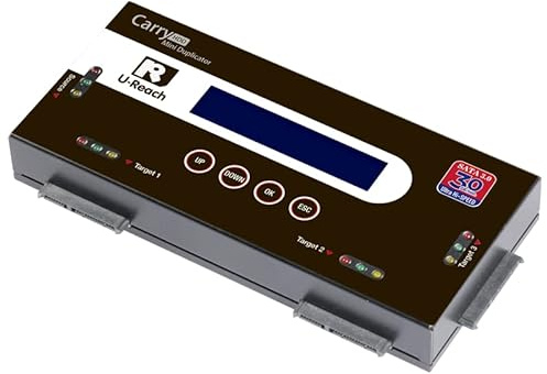 U-Reach SATA3.0 Festplatten Duplikator und Löschgerät 30Gbpm HDD/SSD Kloner Eraser für 2.5, 3.5 Zoll SATA Laufwerke externes Festplattenlöschgerät PRO398