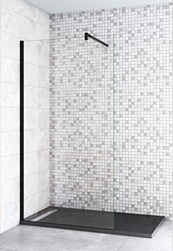 Aica Sanitär Walk in Dusche 70cm Duschabtrennung Walkin Duschwand 10mm Nano Klarglas H200cm