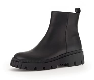 Gabor Mujer Botines, señora Botas Estilo Biker,Plantilla Desmontable,Medias Botas de Motorista,Negro (Schwarz) / 27,39 EU / 6 UK
