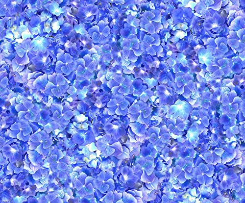 QT Hydrangea Blooms 29562 B Blue Hydrangea Petals Fabric
