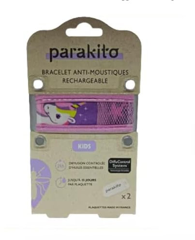 PARAKITO Bracelet Anti-Moustiques Rechargeable Licorne Junior 3+
