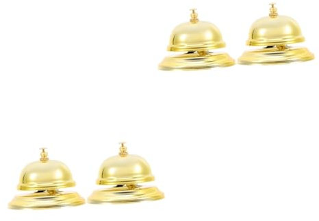 Warmhm 2stücke Handdruckglocke Aus Legierung Serviceglocke Für Hotel Restaurant Und Spiele Klare Und Laute Klingel Vielseitig Einsetzbar Zufälliger Stil