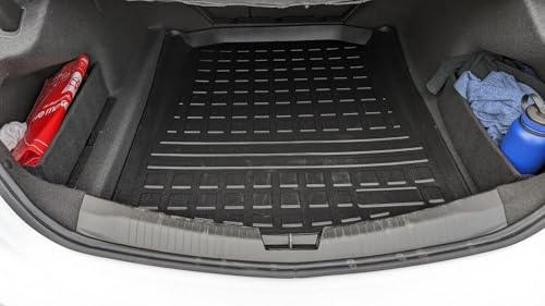 EACCESSORIES EA Cargo Liner - Trunk Mat for Cadillac CT5 CT5-V 2020-2026 – Weather-Resistant Trunk Mats for Cars with Raised Lip – Non-Slip Car Rear Trunk Mat Tray Pad Boot – Laser Pre-Cut Design