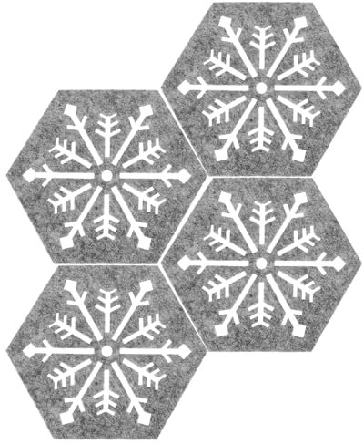 IMIKEYA 4stücke Weihnachtsdekoration Tischsets Mit Schneeflockenmuster Stofftischsets rutschfeste Platzsets Für Haushalt Tischdekoration Für Esstisch Partyzubehör