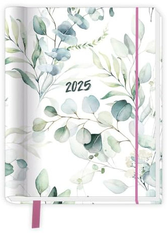 Trötsch Taschenkalender A6 Wire-O Motiv Blätter 2025 mit Postkarten: Terminkalender