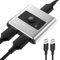 Conmutador USB Bidireccional KVM 2 en 1 Salida/1 en 2 Salidas, USB 3.0 Para 2 PC, 1 Dispositivo, Con 2 Cables de Alta Velocidad, Para Impresora, Ratón, Teclado
