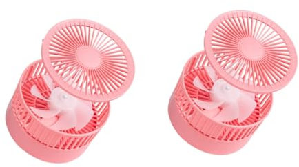Cabilock 2 Pièces Ventilateur Portatif Ventilateur Sur Pied Portable Petit Ventilateur De Voyage Ventilateur Personnel Ventilateur De Charge Usb Mini Ventilateur D'été Rose