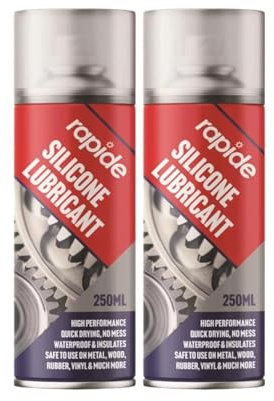 SDMAX Silicone Lubricant Aerosol Spray, High Performance, Fast Drying, Non-Sticky, Waterproof And Insulates, Easy To Use, Compact And Portable, Multi-Purpose Use, 250ml (2PCS)