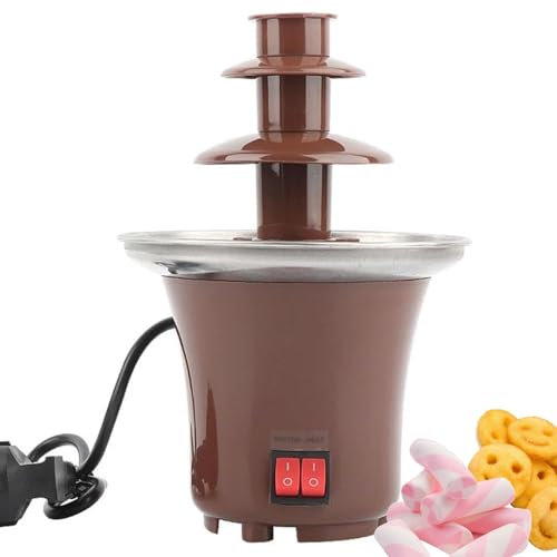 3 Layer Household Chocolate Fountain, 65W Chocolate Melt Fondue, Chocolate Lava Machine For Melting Chocolate, Chocolate Tower, for party wedding restaurant buffet equipment