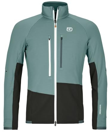 ORTOVOX Fleece Rib Jacket M - Robuste, technische Kletter-Fleecejacke für Tage am Fels - GRÜN - Herren - XL