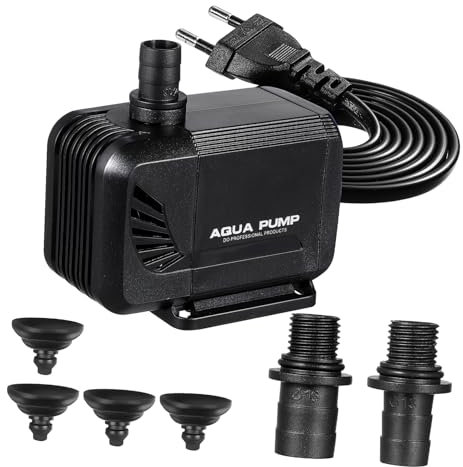 BCOATH Aquarium Pumpe Aquarium Tauchpumpe 1500 L/h Leistungsstarke Teichpumpe Mit Eu Stecker Ideal Für Teichfilter Und Bachlauf Leise Wasserpumpe Für Aquarien Und Gartenbrunnen Filterpumpe