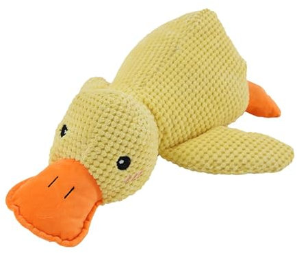 Antistress Ente Hund, Anti Stress Ente Für Hunde, Antistress Ente,Gelb Quietschspielzeug InteraktivesSpielzeug Für Hunde, Süße Spielzeugente Für Hunde, Klingendes Plüsch-Hundespielzeug Cartoon