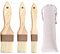 CHROMACRAFT 3 Brochas De Repostería con 1 Bolsa De Almacenamiento, Brocha para Parrilla, Brocha para Aceite con Mango De Madera, Herramientas para Hornear, Suministros De Cocina