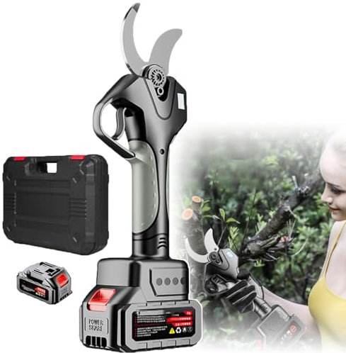 Forbici Elettriche Da Potatura Con Asta Di Prolunga/Display Lcd, Forbici Professionali a Batteria - Batteria Da 4500 Mah, Schermo Lcd, Per Siepi, Cespugli, Frutteti,1Battery