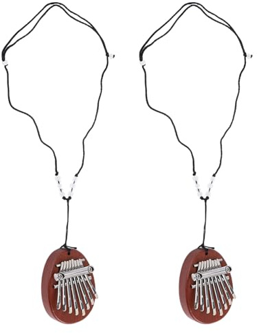 Agwuoetr 2 StüCk Kalimba Daumen Klavier 8 TöNe Mini Daumen Klavier Fingerklavier Mini Kalimba Daumen Klavier für Kinder Erwachsene Instrumenten ZubehöR