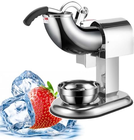 HCAUYNN Machine à Glace PiléE Professionnelle, Broyeur à GlaçOns éLectrique pour Smoothies, Machine à Glace PiléE à Neige en Acier Inoxydable, 2, 4 Ou 6 Lames,6Blades